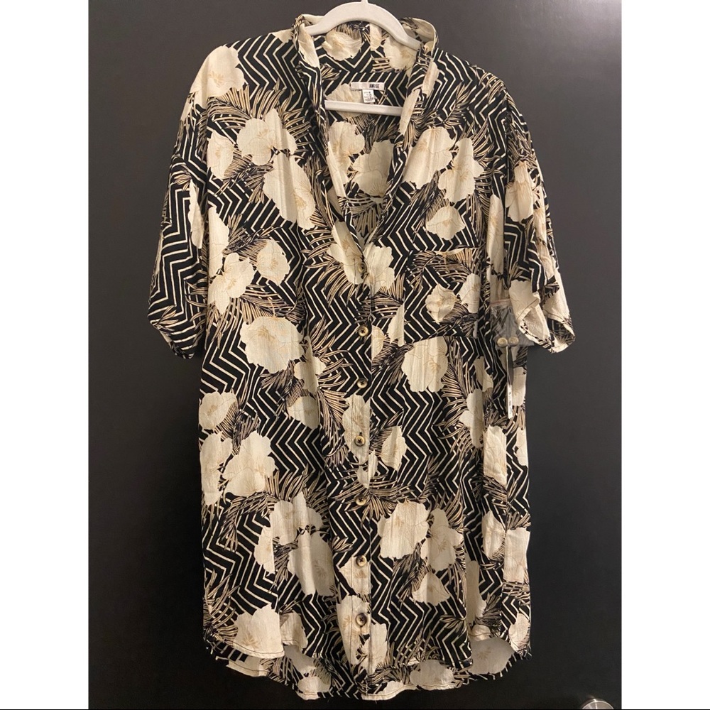 Amuse Society Hawaiian Shirtdress NWT!!!